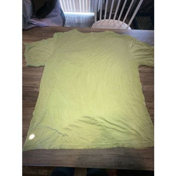 Zella Short Sleeve Cotton Knotted Hem T Shirt Women's Size Small Green. D - Picture 4 of 5